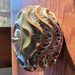 Ceramic Tabletop Fireplace 🔥. Unique Wavy Design. Fuel Not Included.